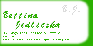 bettina jedlicska business card